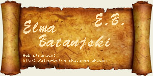 Elma Batanjski vizit kartica